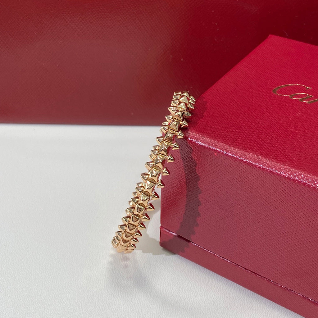 [OAKJURI Jewelry] CLASH & Clover Laser 5-Motif & LOVE Brushed Bracelet Stack Set
