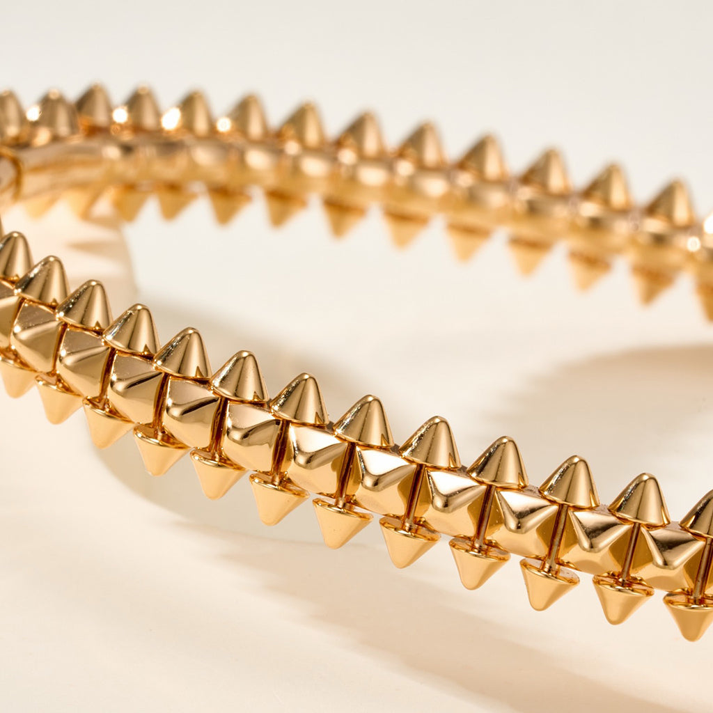 [OAKJURI Jewelry] CLASH & Clover Laser 5-Motif & LOVE Brushed Bracelet Stack Set