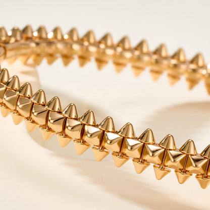 [OAKJURI Jewelry] CLASH & Clover Laser 5-Motif & LOVE Brushed Bracelet Stack Set