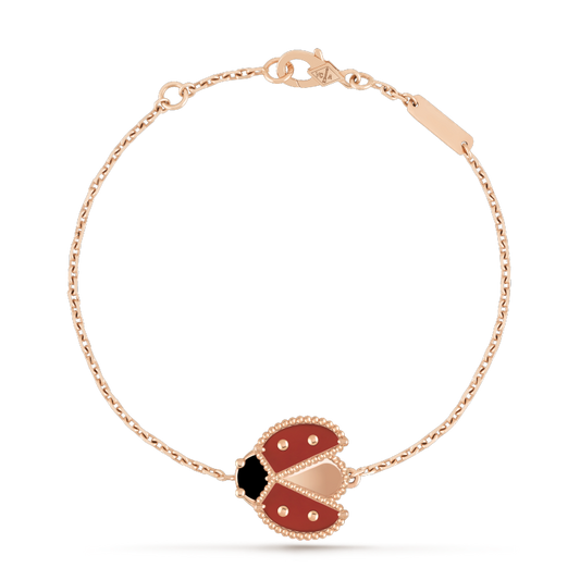 [OAKJURI Jewelry]LUCKY SPRING 1 MOTIF PINK GOLD BRACELET