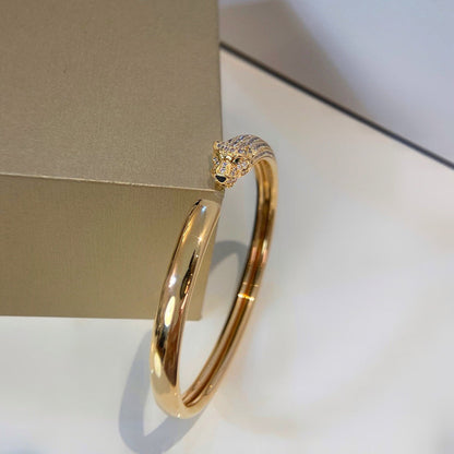 [OAKJURI Jewelry] PANTHERE HALF DIAMOND OPEN BRACELET