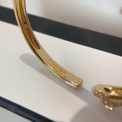 [OAKJURI Jewelry] PANTHERE HALF DIAMOND OPEN BRACELET