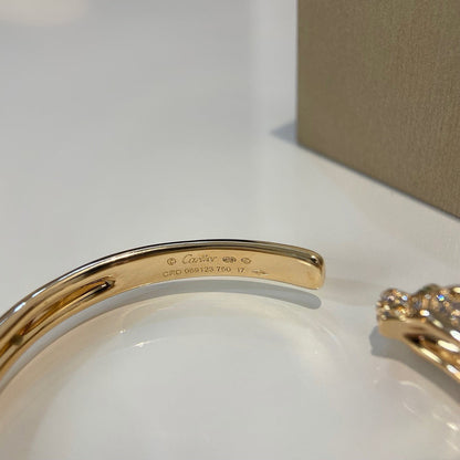 [OAKJURI Jewelry] PANTHERE HALF DIAMOND OPEN BRACELET