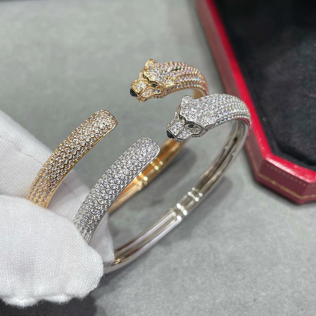 [OAKJURI Jewelry] PANTHERE FULL DIAMOND OPEN BRACELET