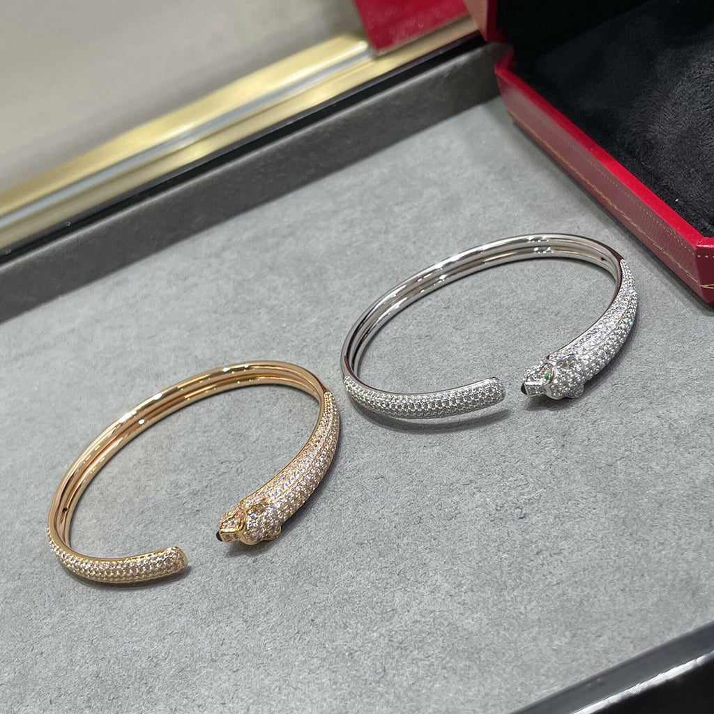 [OAKJURI Jewelry] PANTHERE FULL DIAMOND OPEN BRACELET