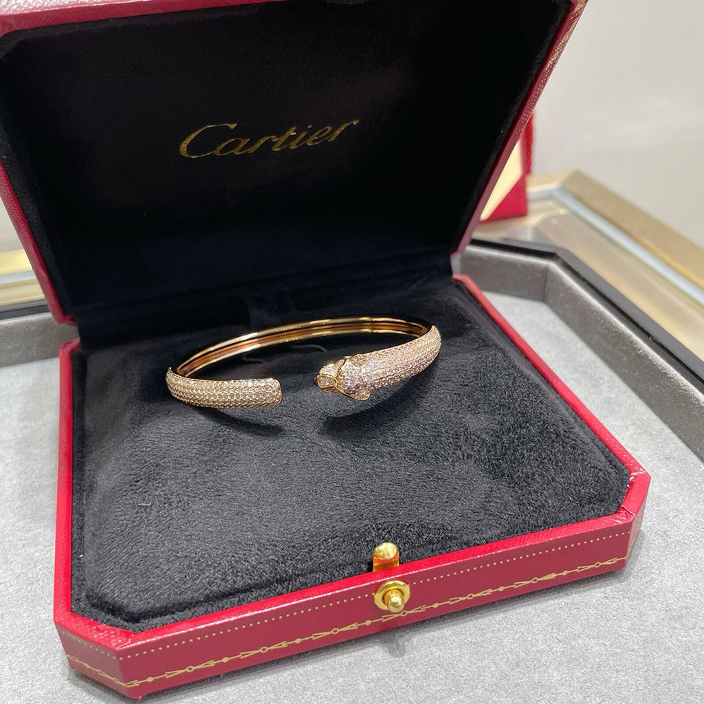 [OAKJURI Jewelry] PANTHERE FULL DIAMOND OPEN BRACELET