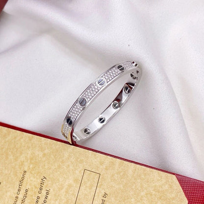 [OAKJURI Jewelry] LOVE BRACELET 6.1MM DIAMOND-PAVED CERAMIC
