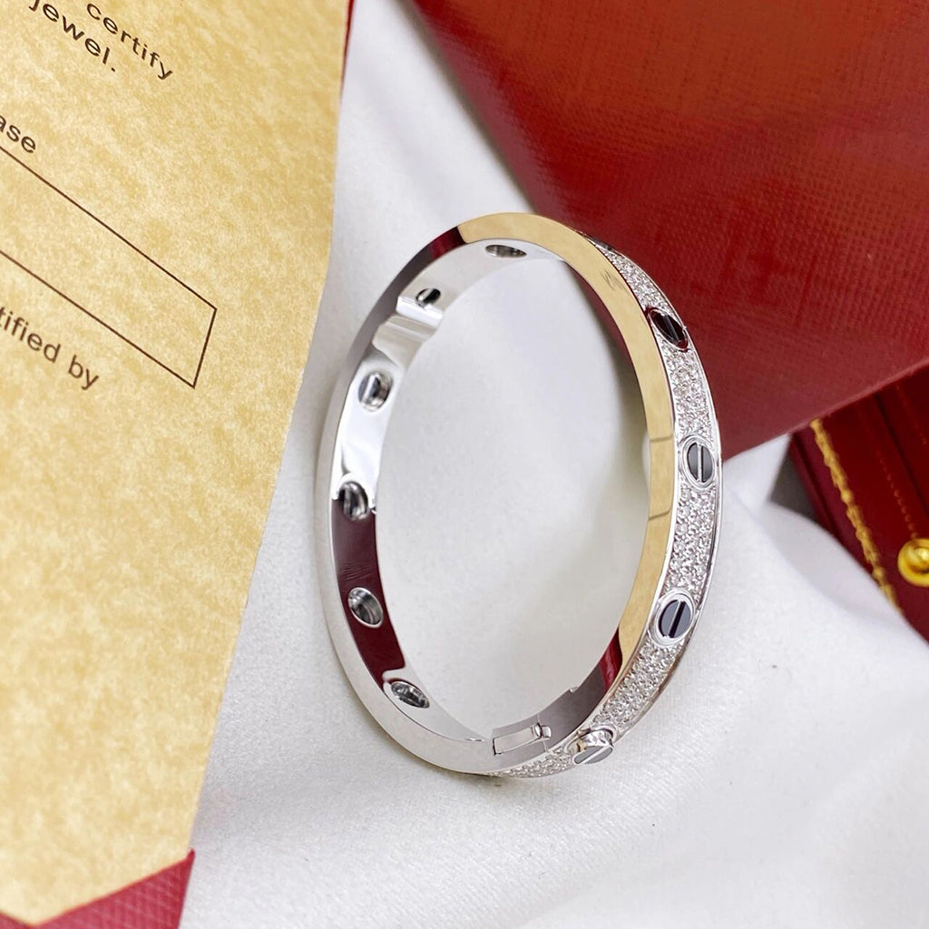 [OAKJURI Jewelry] LOVE BRACELET 6.1MM DIAMOND-PAVED CERAMIC