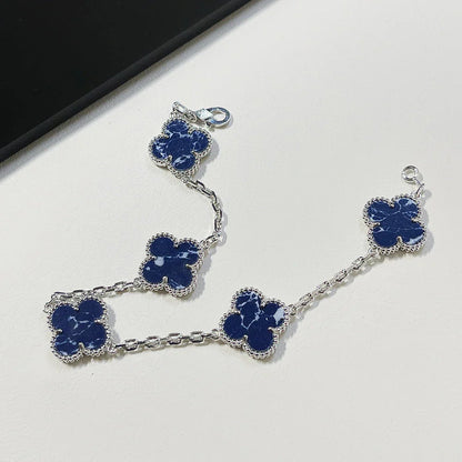 [OAKJURI Jewelry]CLOVER 5 MOTIF PIETERSITE BRACELET COLLECTION