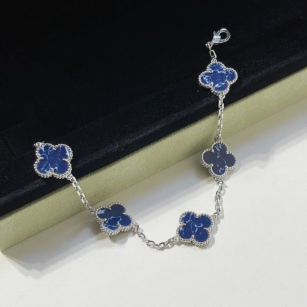[OAKJURI Jewelry]CLOVER 5 MOTIF PIETERSITE BRACELET COLLECTION