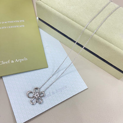 [OAKJURI Jewelry]FLOWERLACE NECKLACE 5 DIAMONDS