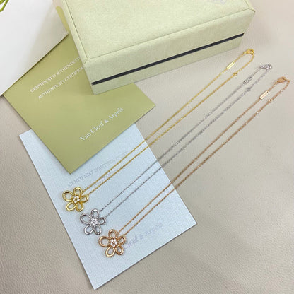 [OAKJURI Jewelry]FLOWERLACE NECKLACE 5 DIAMONDS