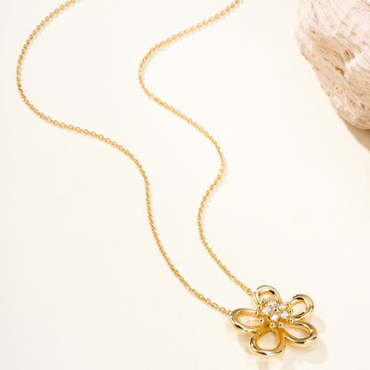 [OAKJURI Jewelry]FLOWERLACE NECKLACE 5 DIAMONDS