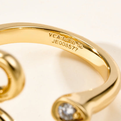 [OAKJURI Jewelry]  FLOWERLACE OPEN RING 5 DIAMONDS