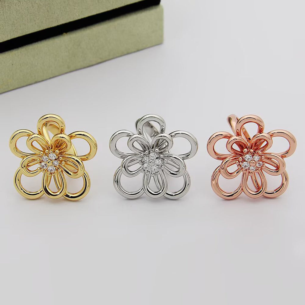 [OAKJURI Jewelry] FLOWERLACE RING 5 DIAMONDS