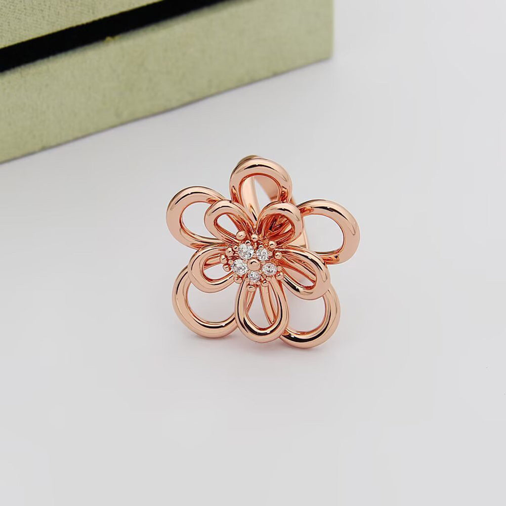 [OAKJURI Jewelry] FLOWERLACE RING 5 DIAMONDS