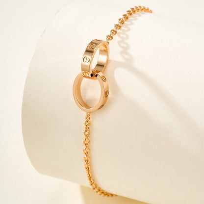 [OAKJURI Jewelry] LOVE BRACELET DOUBLE RING