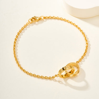 [OAKJURI Jewelry] LOVE BRACELET DOUBLE RING