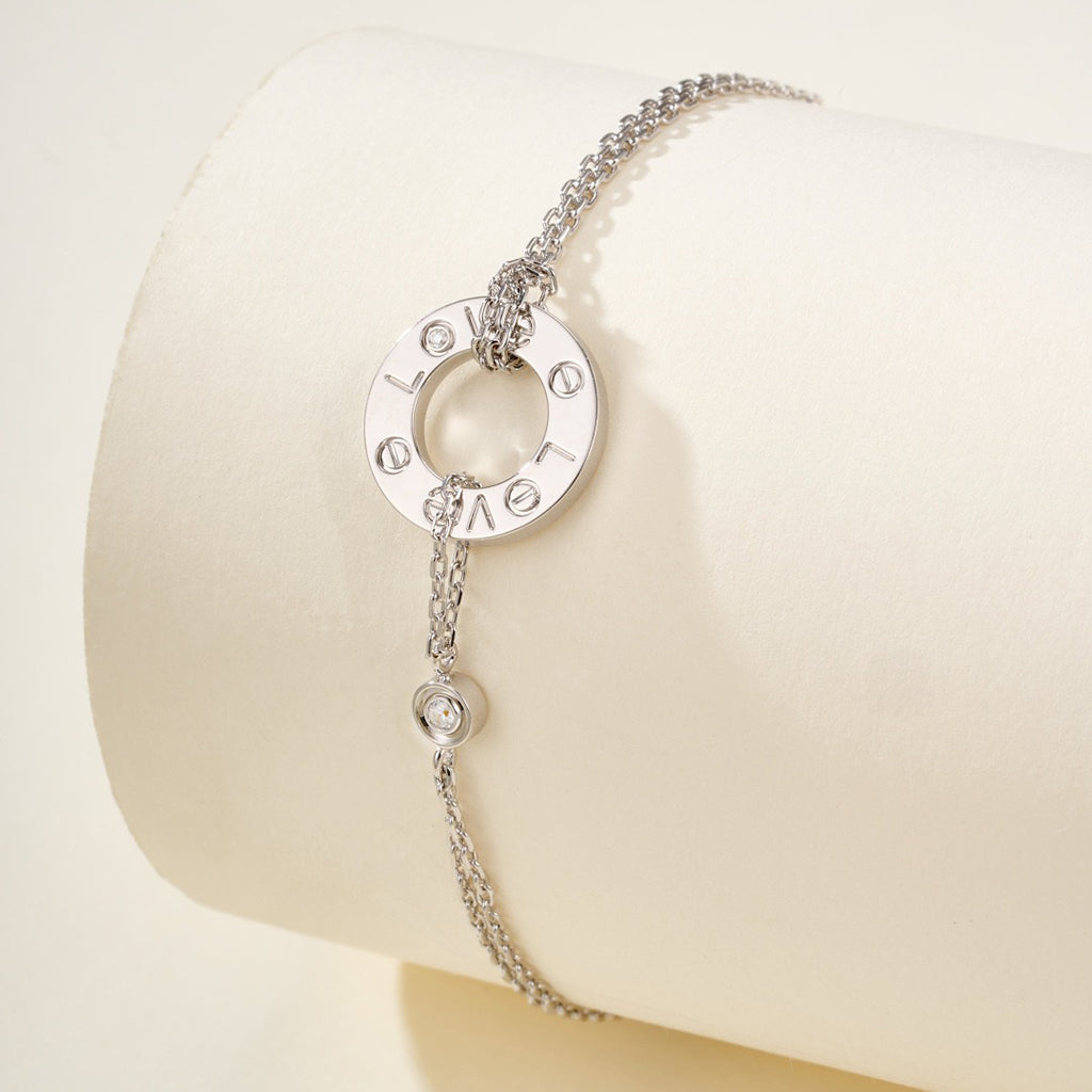 [OAKJURI Jewelry] LOVE BRACELET 2 DIAMOND