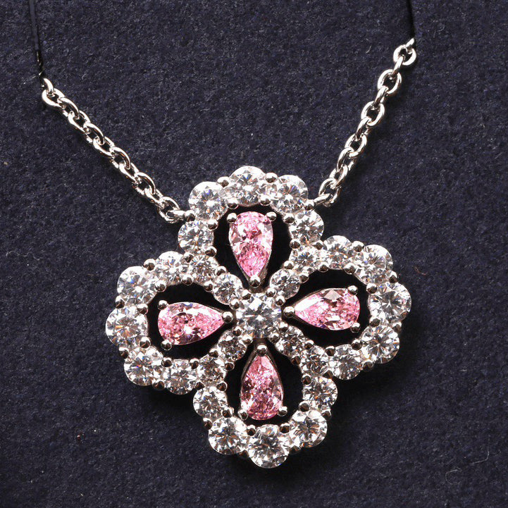 [OAKJURI Jewelry]LOOP NECKLACE FULL MOTIF DIAMOND 16MM MULTIPLE COLORS
