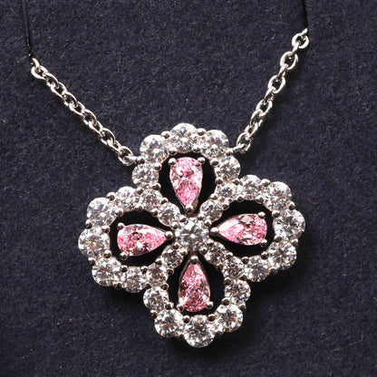 [OAKJURI Jewelry]LOOP NECKLACE FULL MOTIF DIAMOND 16MM MULTIPLE COLORS