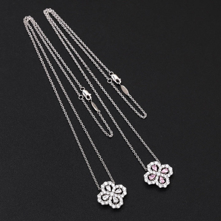 [OAKJURI Jewelry]LOOP NECKLACE FULL MOTIF DIAMOND 16MM MULTIPLE COLORS