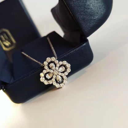 [OAKJURI Jewelry]LOOP NECKLACE FULL MOTIF DIAMOND 16MM MULTIPLE COLORS