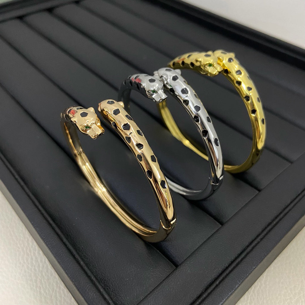 [OAKJURI Jewelry] PANTHERE DOUBLE HEADED OPEN BRACELET