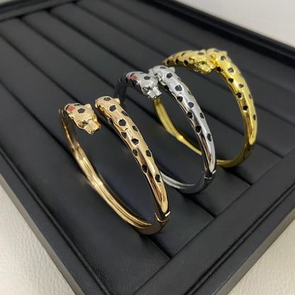 [OAKJURI Jewelry] PANTHERE DOUBLE HEADED OPEN BRACELET