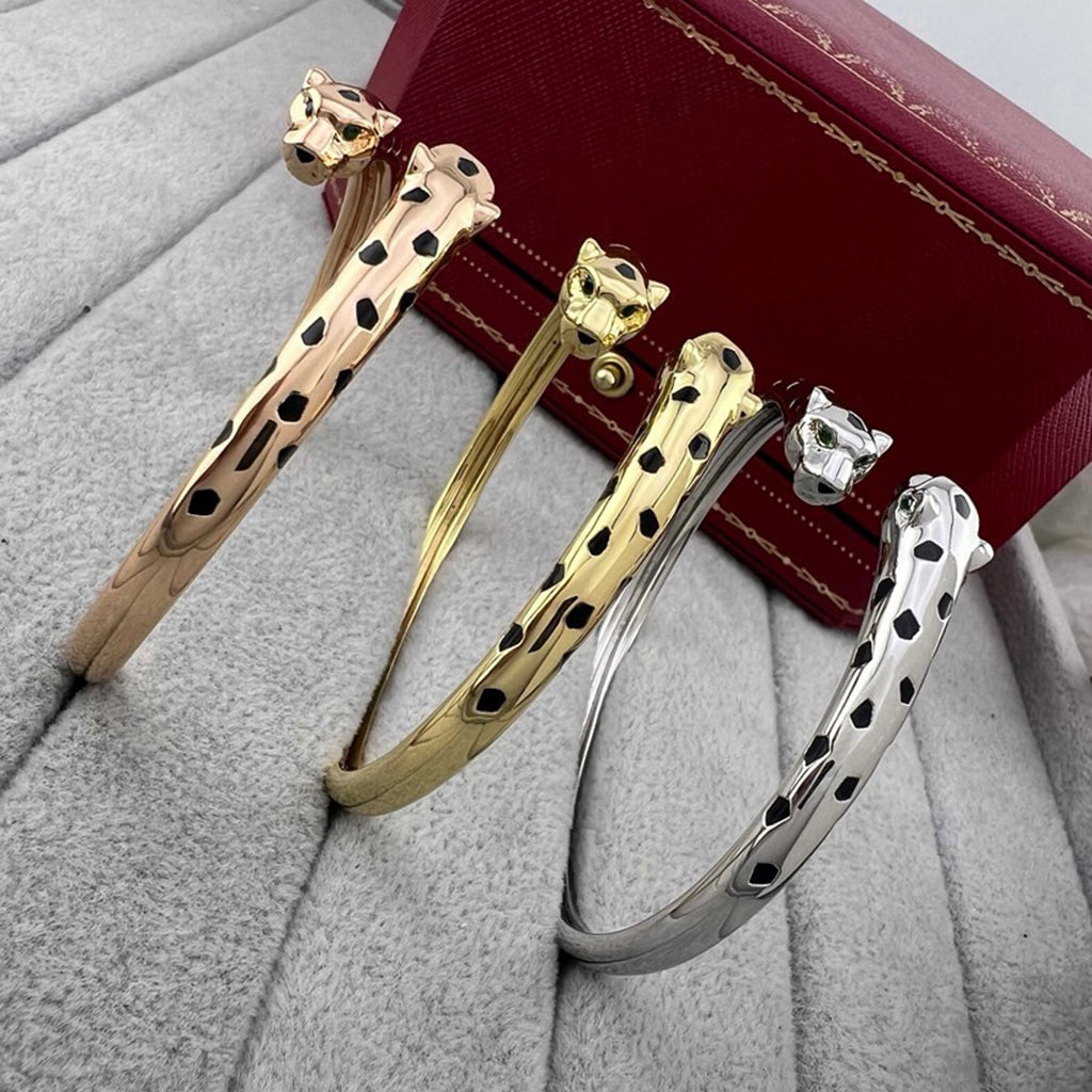 [OAKJURI Jewelry] PANTHERE DOUBLE HEADED OPEN BRACELET