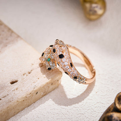 [OAKJURI Jewelry] PANTHERE DOUBLE HEADED FULL DIAMOND  RING