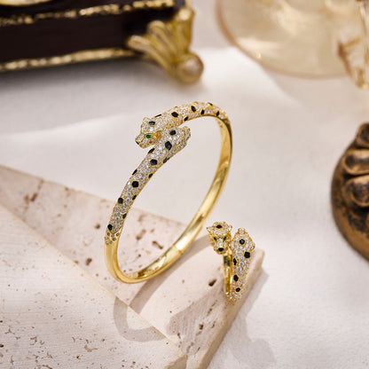 [OAKJURI Jewelry] PANTHERE DOUBLE HEADED FULL DIAMOND  RING