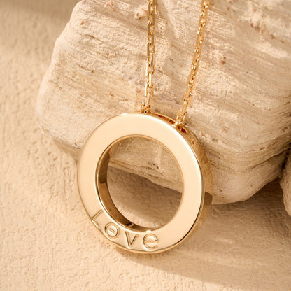 [OAKJURI Jewelry] LOVE NECKLACE 16MM  FULL DIAMOND