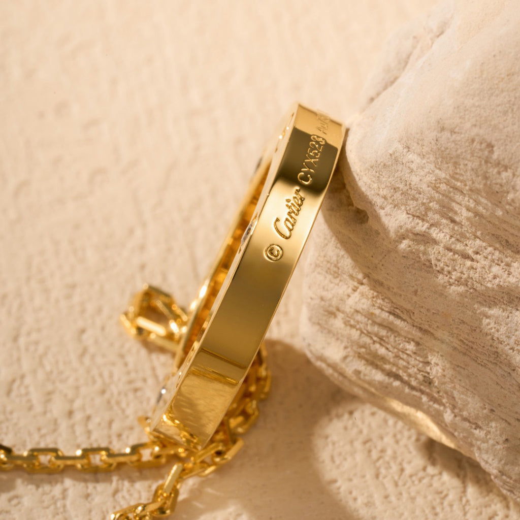 [OAKJURI Jewelry] LOVE NECKLACE 16MM  FULL DIAMOND