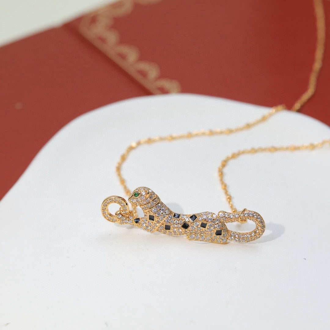 [OAKJURI Jewelry] PANTHERE PAVED DIAMOND NECKLACE