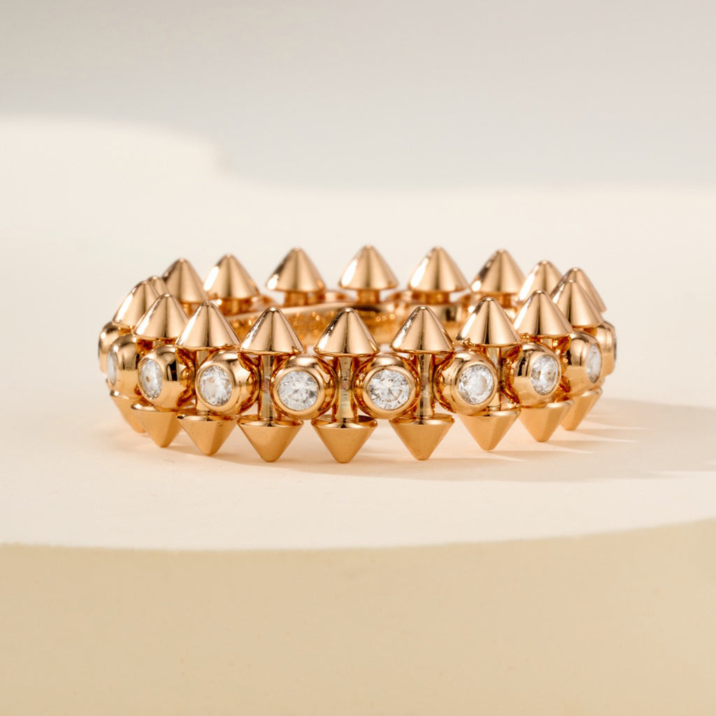 [OAKJURI Jewelry] CLASH 6.8MM DIAMOND MEDIUM RING