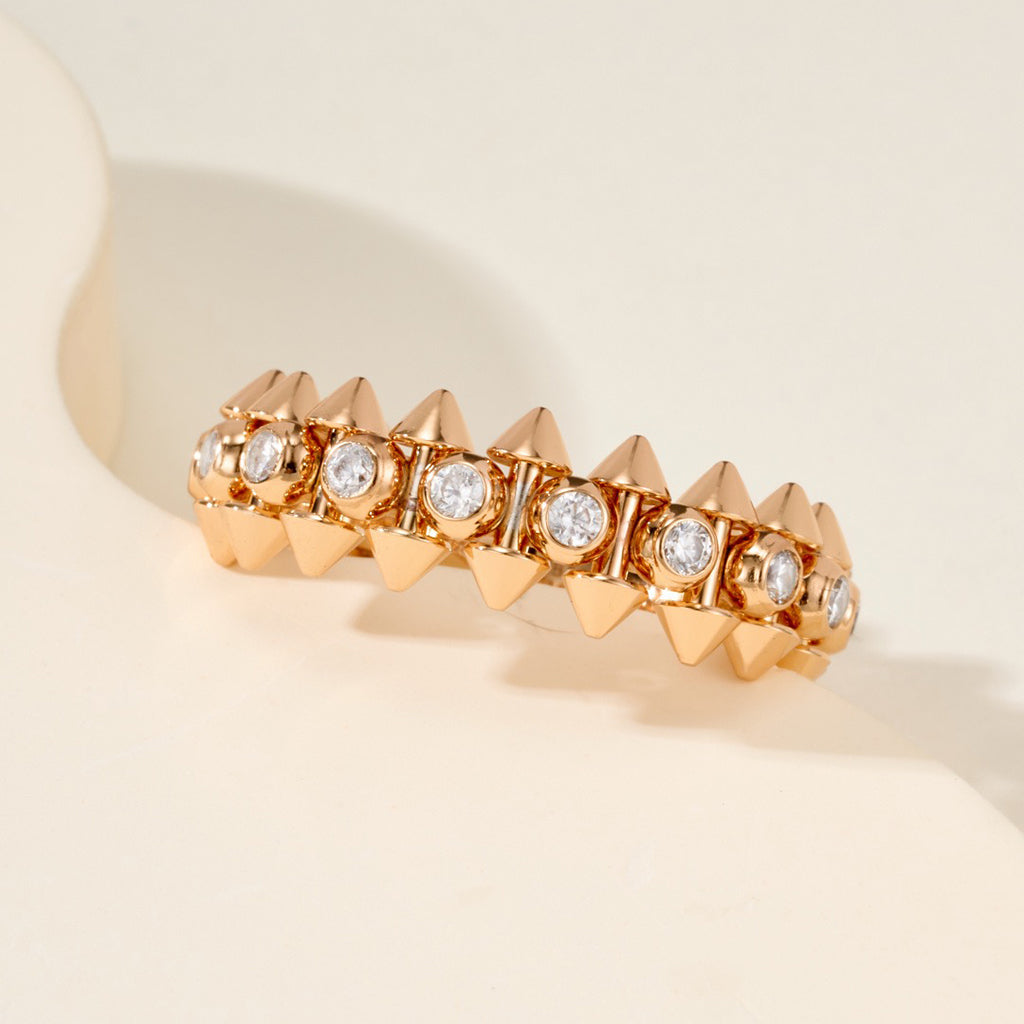 [OAKJURI Jewelry] CLASH 6.8MM DIAMOND MEDIUM RING