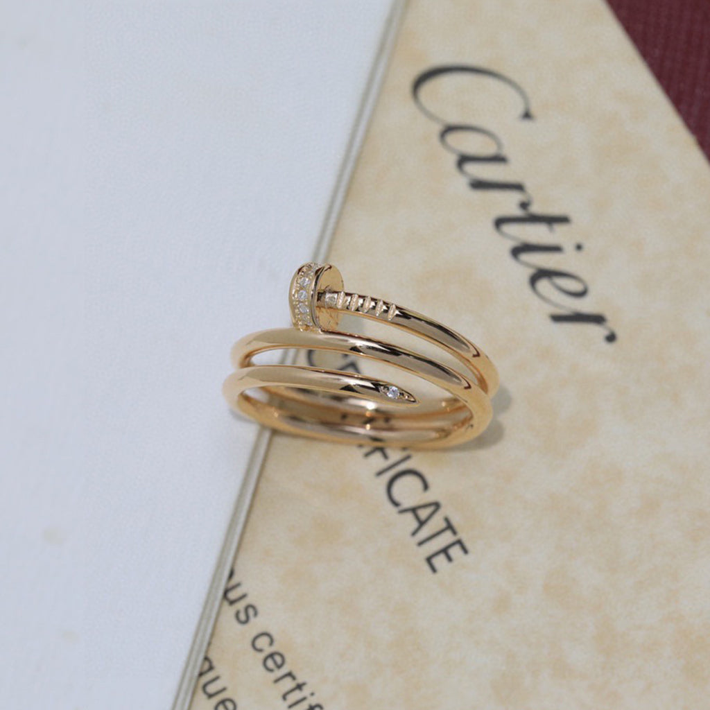 [OAKJURI Jewelry] JUSTE RING 4.8MM HALF DIAMOND