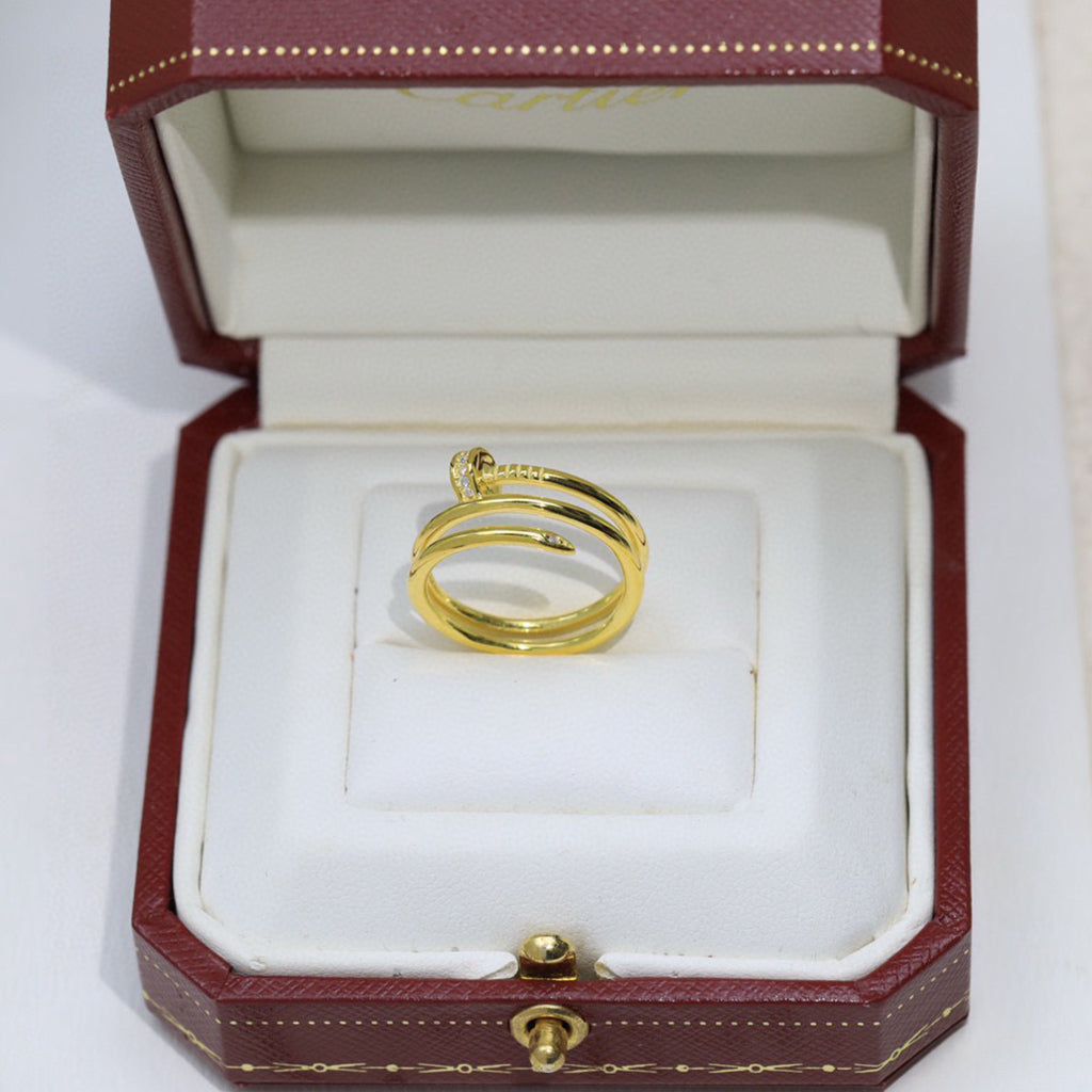 [OAKJURI Jewelry] JUSTE RING 4.8MM HALF DIAMOND