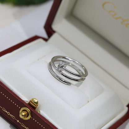 [OAKJURI Jewelry] JUSTE RING 4.8MM HALF DIAMOND