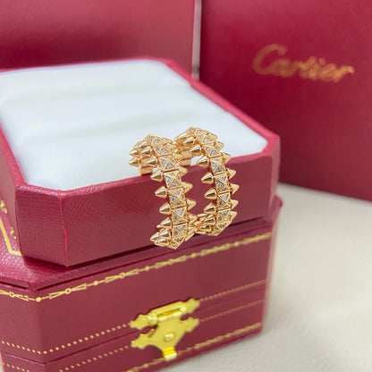 [OAKJURI Jewelry] CLASH 6.4MM FULL DIAMOND SMALL EARRINGS