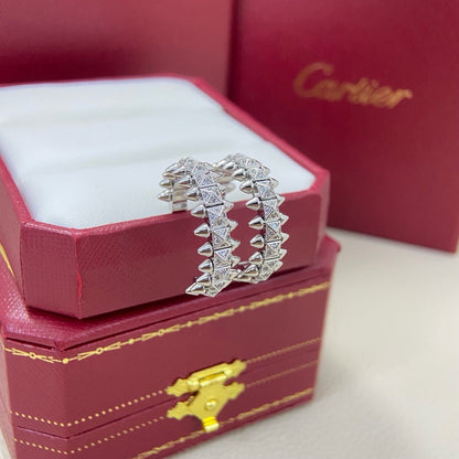 [OAKJURI Jewelry] CLASH 6.4MM FULL DIAMOND SMALL EARRINGS