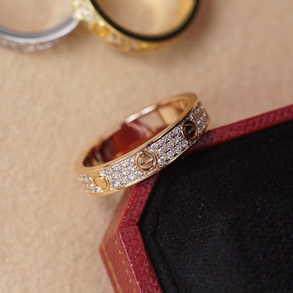 [OAKJURI Jewelry] LOVE RING 4.0MM DIAMOND PAVED