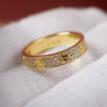 [OAKJURI Jewelry] LOVE RING 4.0MM DIAMOND PAVED