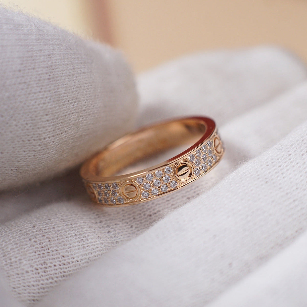 [OAKJURI Jewelry] LOVE RING 4.0MM DIAMOND PAVED