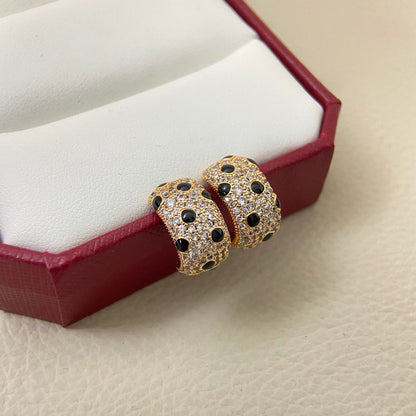 [OAKJURI Jewelry] PANTHERE MINI FULL DIAMOND EARRINGS