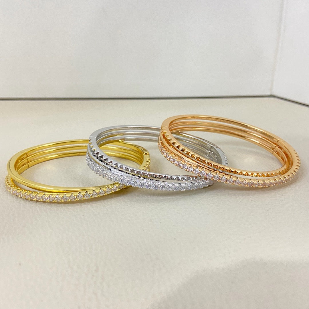 [OAKJURI Jewelry] ETINCELLE HALF-PAVED DIAMOND BRACELET