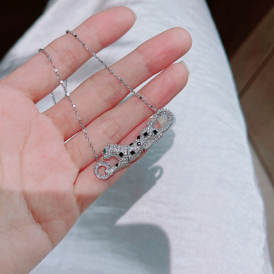 [OAKJURI Jewelry] PANTHERE PAVED DIAMOND NECKLACE