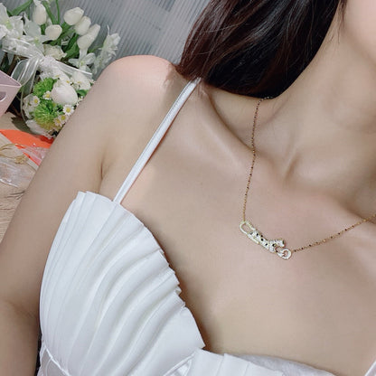[OAKJURI Jewelry] PANTHERE PAVED DIAMOND NECKLACE