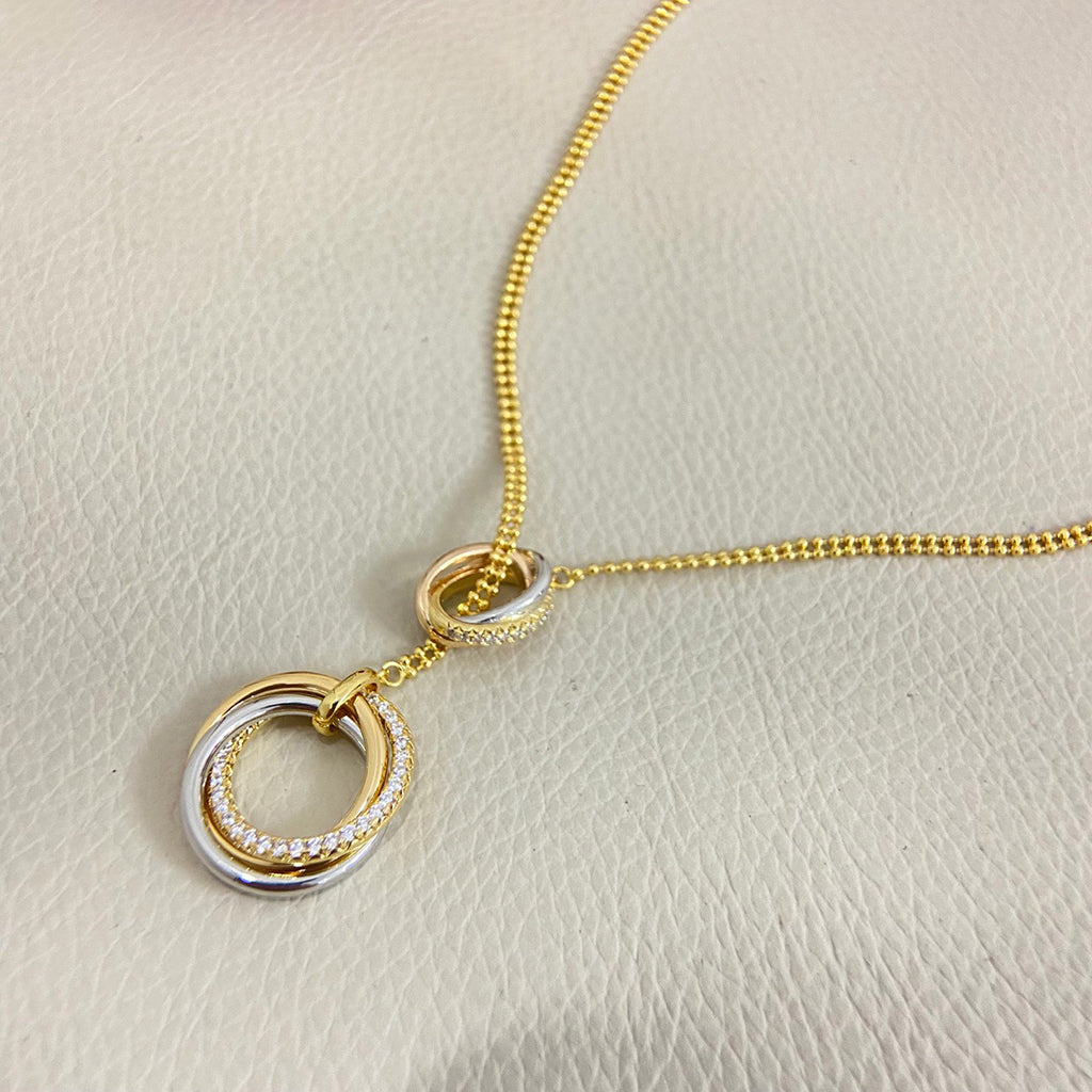 [OAKJURI Jewelry] TRINITY DIAMONDS NECKLACE